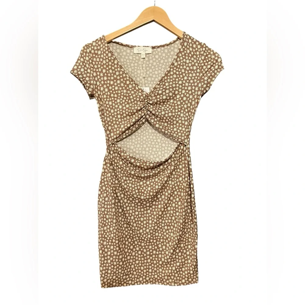 Jessica Simpson Brown and White Floral Dress - Picture 2 of 3